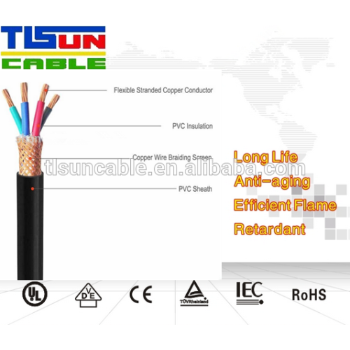 cable pvc 4x6mm2 insulated and sheathed flexible Power CABLE RVVP